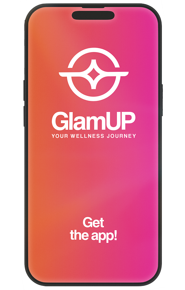 The GlamUP Partner app on a phone showing the daily schedule